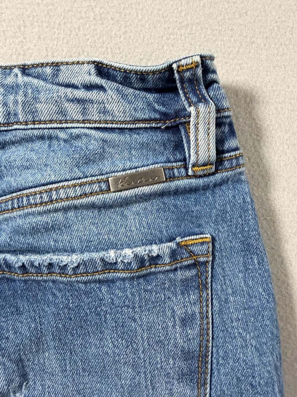 KanCan Women's High Rise Barrel Leg Distressed Jeans KC9390M - Picture 9 of 9